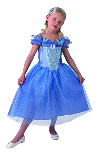 Princesas Disney Cenicienta Live Action para niñas Talla M Color Azul Rubie's 610777-M