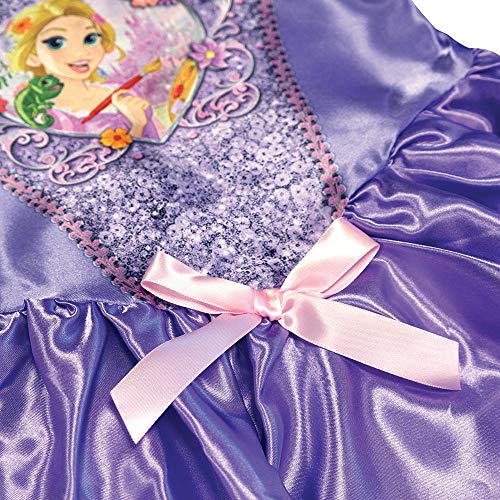Rubies Princesas Disney - Disfraz Rapunzel lentejuelas niña 7-8 años 641027